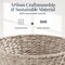 Best Choice Products Easter Basket, Large Woven Easter Basket for Kids w/ Collapsible Handle, Tapered Shape